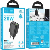 Сетевое зарядное Hoco N61 (черный)