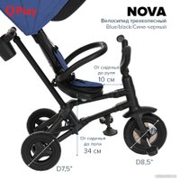 Детский велосипед Qplay Nova S700 (черный/синий)