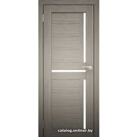 Межкомнатная дверь Юни Амати 18 60x200 (дуб дымчатый/матовое стекло)