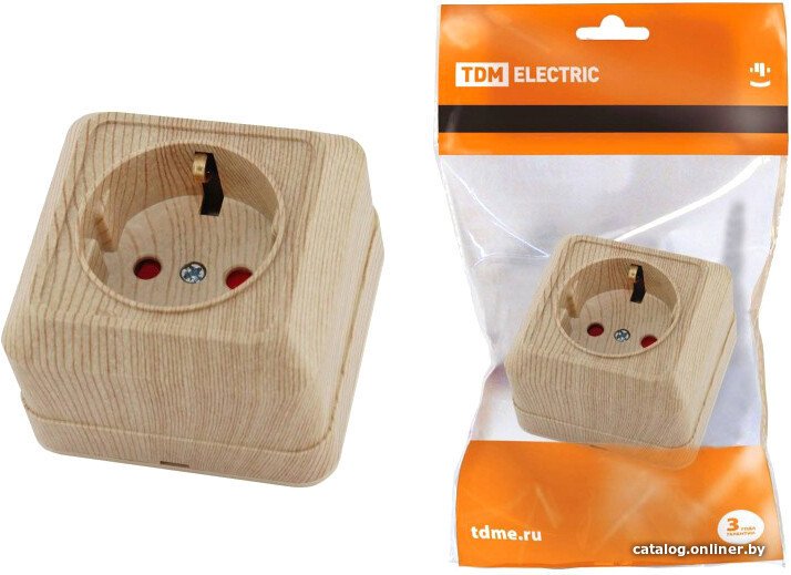 Розетка TDM Electric Ладога SQ1801-0054 (сосна)