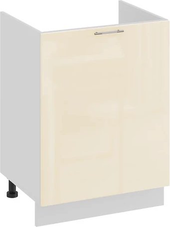 

Шкаф напольный Трия Весна 1Н6М с одной дверью (белый/ваниль глянец)