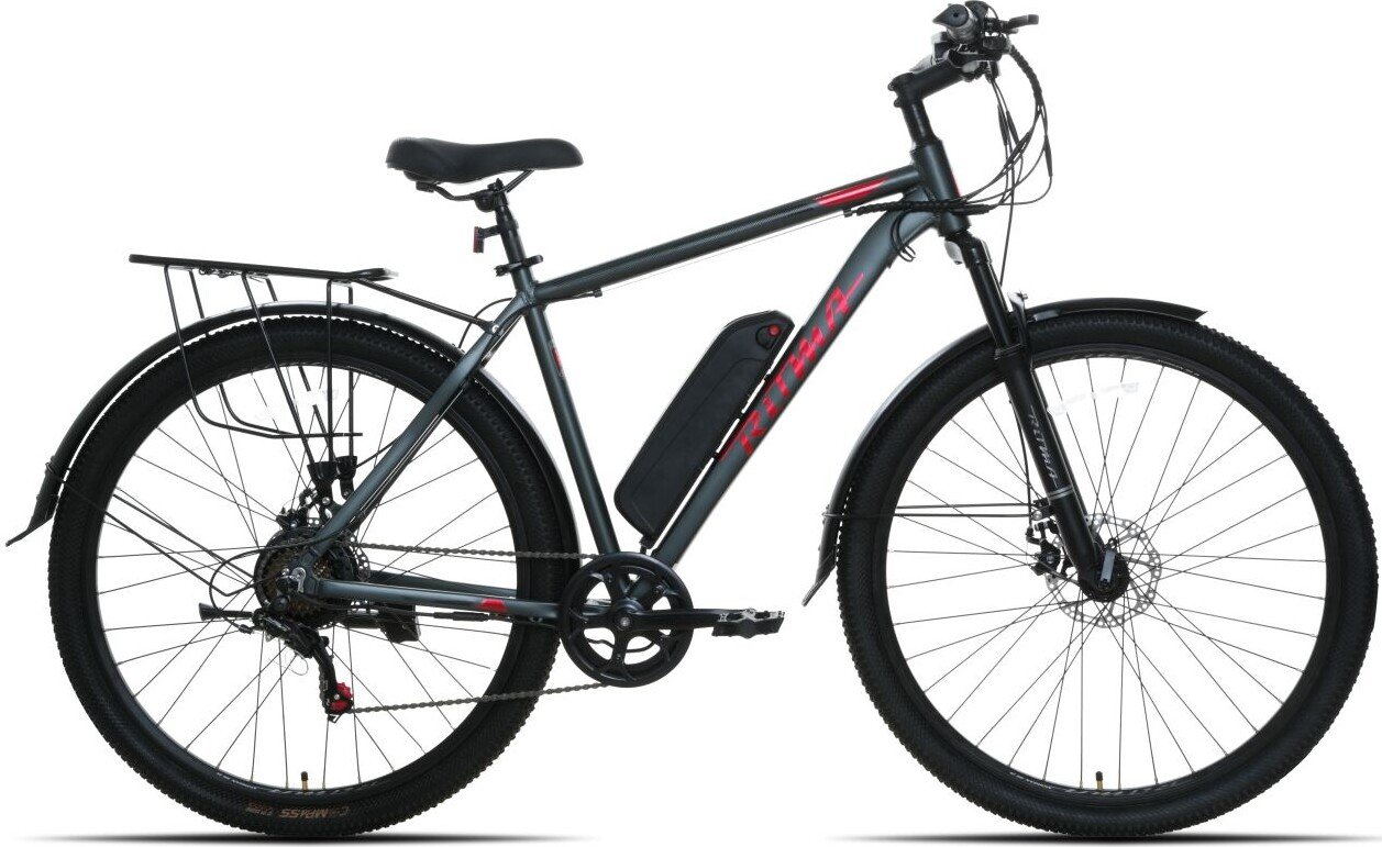 

Электровелосипед Ritma MORGAN309 29 2025 (темно-серый/красный)