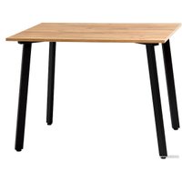 Кухонный стол Millwood Шанхай Л18 90x90 (дуб золотой Craft/металл черный)