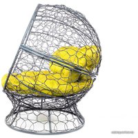 Кресло M-Group Апельсин 11520311 (серый ротанг/желтая подушка)