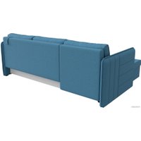 Угловой диван Лига диванов Слим левый 121150L (рогожка Амур, голубой)