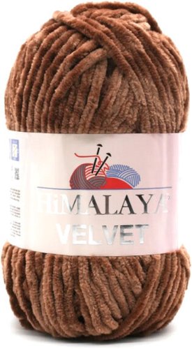 Пряжа для вязания Himalaya Velvet 90037 (коричневый)