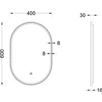  Roxen Зеркало Grown 510200-60GM 40x60