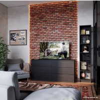 Комод Mio Tesoro Варма 6Д (шпон ясень, черный) в Витебске