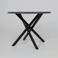 Кухонный стол Аврора Рига D950 (ароза реликтовая/черный)