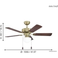 Светильник с вентилятором Eglo Cadiz 35075