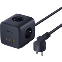 Удлинитель Baseus EnerFill FA11 Cube Power Strip 3AC+1U+2C 67W EU E00082100123-00 (1.5 м, черный)