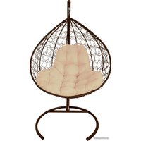 Подвесное кресло M-Group XL 11120201 (коричневый ротанг/бежевая подушка)