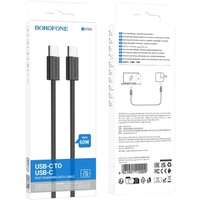 Кабель Borofone BX104 USB Type-C - USB Type-C (1 м, черный)