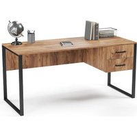 Стол Soma Slava 160x66 (дуб крафт золотой/черный)