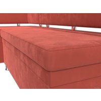 Угловой диван Лига диванов Стайл левый 114521L (микровельвет коралловый)