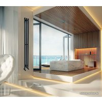 Полотенцесушитель Ростела Слим 1/2" 3 перекладины 12x150 см (черный)