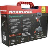 Дрель-шуруповерт Profipower MKBL-18B (с 2-мя АКБ, кейс)