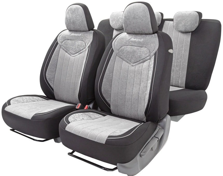 

Комплект чехлов для сидений Autoprofi Signature SGN-1505 (черный/серый)