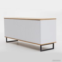 Тумба Shtabe Royal 5041 эко (белый/дуб сантана/черный)