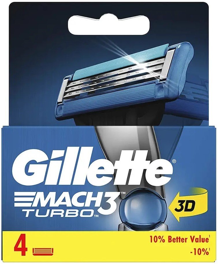 

Сменные кассеты для бритья Gillette Mach3 Turbo (4 шт) 7702018516063