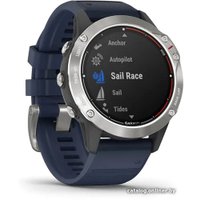 Умные часы Garmin Quatix 6 (серый/синий)