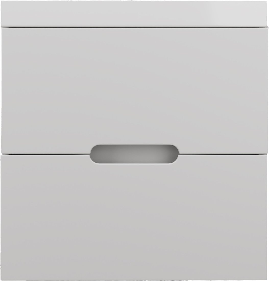 Symbolite Тумба под умывальник Матис 60 2 ящика (подвесная, белый матовый)