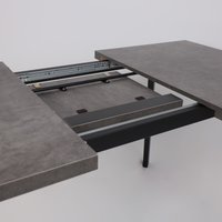 Кухонный стол Мамадома Borg-120 раздвижной 120-160х80 (дымчатая керамика/черный)