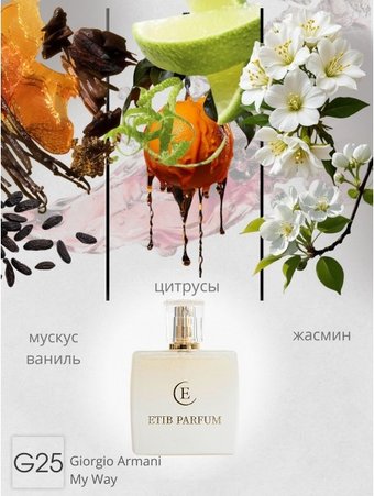 Туалетная вода ETIB Parfum аналоговый парфюм Giorgio Armani My Way G25 EdP (15 мл)