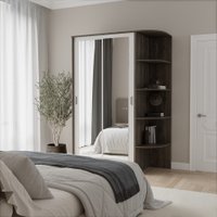 Шкаф-купе Кортекс-мебель Лагуна ШК04-02 (орех элия/белый, правая консоль)