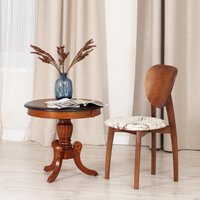 Стул TetChair Diamante мягкое сиденье (коричневый/крекс айвори)