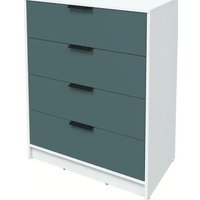 Комод Интерлиния Концепт КТ-К80 Глосс (белый платинум/верде)