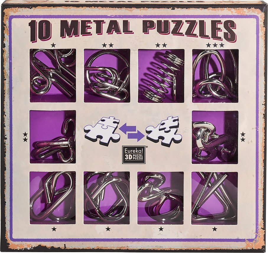 

Головоломка Eureka Wire Puzzle Sets 10 Metal Puzzles 473359 (фиолетовый)