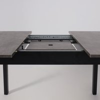 Кухонный стол Мамадома Tirk radial-110 раздвижной 110-142х70 (дымчатая керамика/черный)