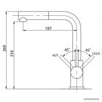 Смеситель Aquasanita Argo 2383 (black metallic)