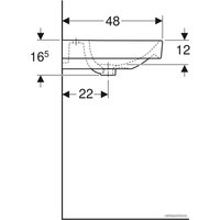 Умывальник Geberit Smyle Square 120 500.223.01.1