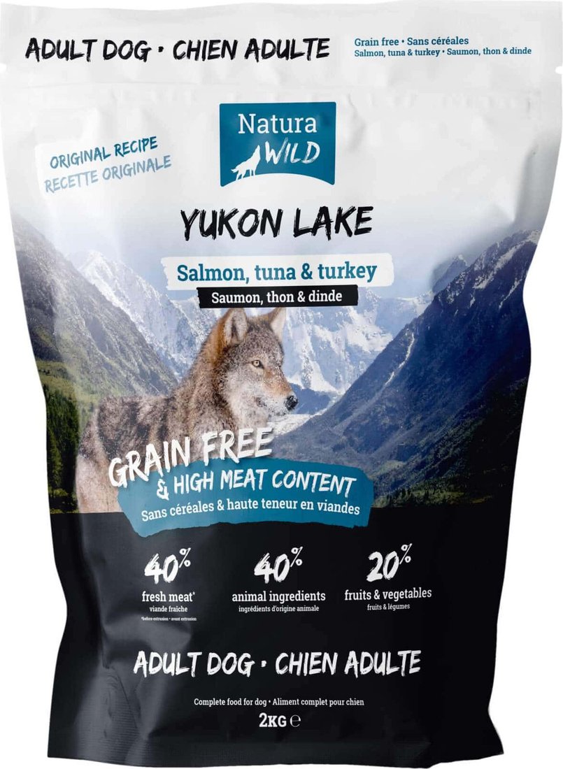 

Сухой корм для собак Natura Wild Yukon Lake беззерновой для взрослых собак всех пород с лососем, тунцом и индейкой (2 кг)
