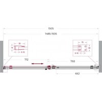Душевая дверь BelBagno SOFT_CLOSE-2-BF-1-150-C-Cr
