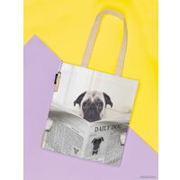 Сумка шоппер JoyArty Собака с газетой bsh_41936