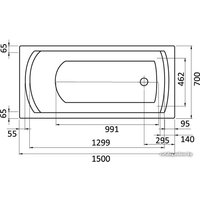 Ванна Santek Монако 150x70 (1WH111976)