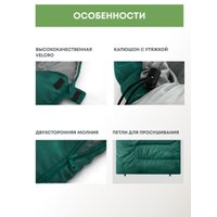 Спальный мешок RSP Outdoors Sleep 150 L (зелёный, молния слева)