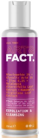 

Art&Fact Тоник для лица Niacinamide 2%+Glycolic Acid 2% для глубокого очищения пор (150 мл)