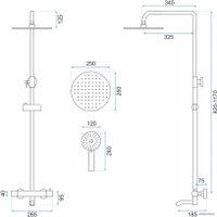 Душевая система  Rea Lungo white REA-P6608