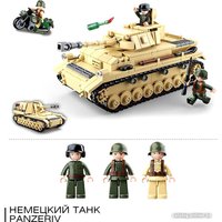 Конструктор Sluban Армия ВОВ Немецкий танк PanzerIV M38-B0693 9019764