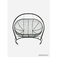 Подвесной диван M-Group Лежебока 11180410 (с черным ротангом/синяя подушка)