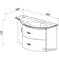  Belux Тумба под умывальник Версаль НП 111-02 (1, белый глянцевый)