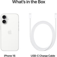 Телефон Apple iPhone 16 128GB (белый)
