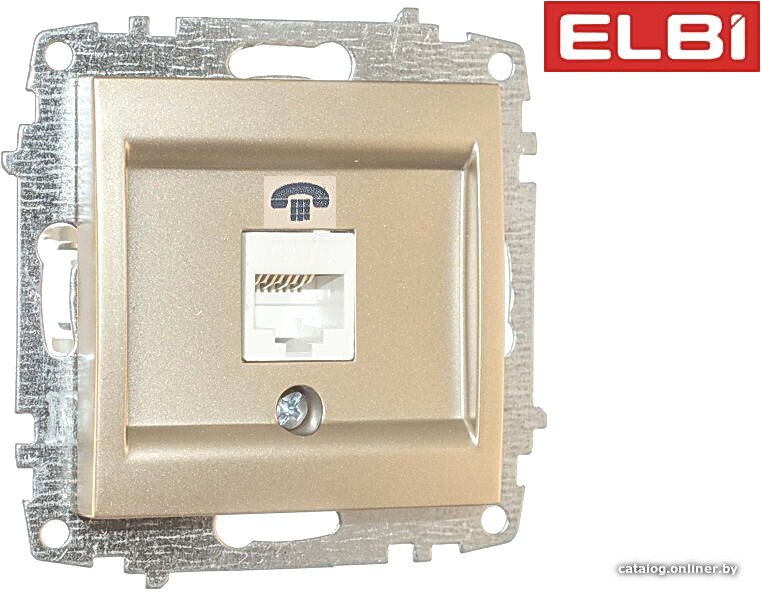Розетка телефонная Elbi Zena-Vega 609-011400-221 (титан)