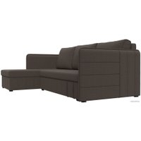 Угловой диван Лига диванов Слим левый 121148L (рогожка Амур, коричневый)