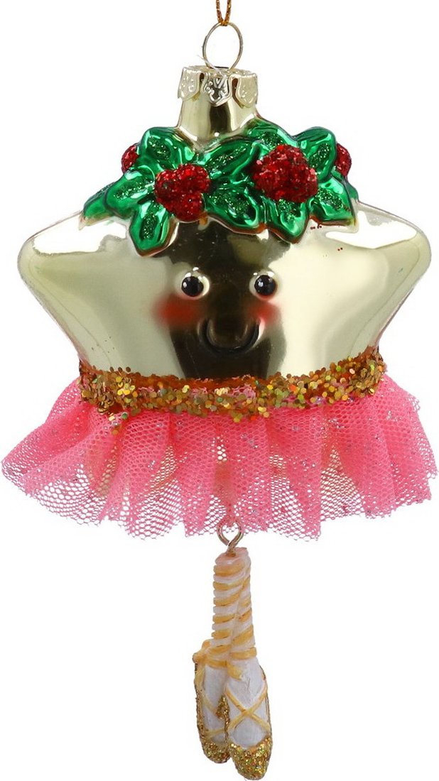 

Елочная игрушка Gisela Graham All Glass Звезда-балерина 00975