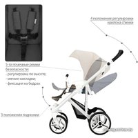 Универсальная коляска BEBETTO Magnum (3 в 1, 148, белая рама)